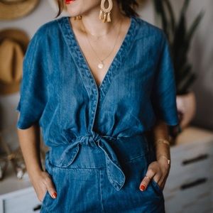 Anthropologie Splendid chambray jumpsuit L